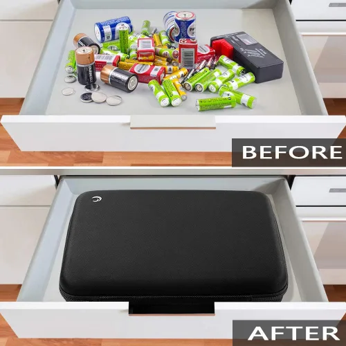 Miniatura 7 de COMECASE - Caja de almacenamiento para batería dura, con estuche de transporte