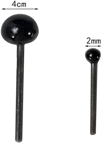 Miniatura 4 de 200 piezas de pequeños ojos de cristal mini ojos negros artesanales muñeca ojos títeres juguete ojos para lana fieltro manualidades 0.157 in