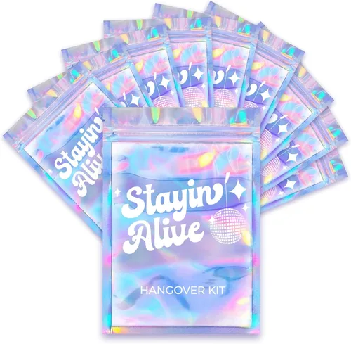 Miniatura 8 de HOUSE OF PARTY Kit de resaca 10 piezas Suministros de despedida de soltera para la última fiesta de discoteca Favores impresos en bolsas