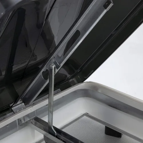 Miniatura 7 de HENG'S INDUSTRIES Respiradero universal para techo de remolque/caravana de RV de 14 pulgadas con tapa de humo y ventilador de 12V 12 voltios 74112