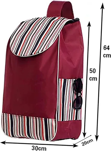 Miniatura 2 de Bolsa de repuesto para carrito de compras de 30 litros, bolsa de repuesto para carrito, bolsa de tela Oxford impermeable portátil, bolsa ligera