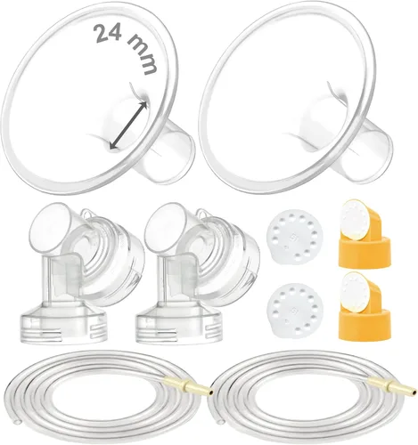 Maymom Kit de extractor de leche compatible con bomba Medela in Style Advanced Pump; 2 protectores de pecho de 0.945 in, 2 válvulas, 4 membranas, 2