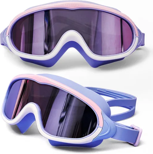 Miniatura 9 de Gafas de natación Lente de visión ultra ancha Protección antivaho y UV Ajuste de silicona suave Diseño a prueba de fugas Unisex