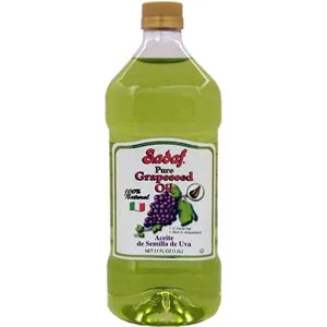 Sadaf Aceite de semilla de uva - Aceite de semilla de uva para cocinar - Aceite de cocina saludable - Alto punto de fumar - Condimento de hierro