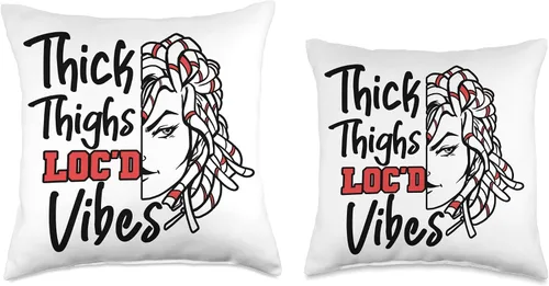 Miniatura 3 de Locs Afro Dreadlocks Love Natural Beauty Hair Locd Thick Thighs Loc'd Vibes Afro Hair - Almohada africana americana, 16 x 16 pulgadas, multicolor