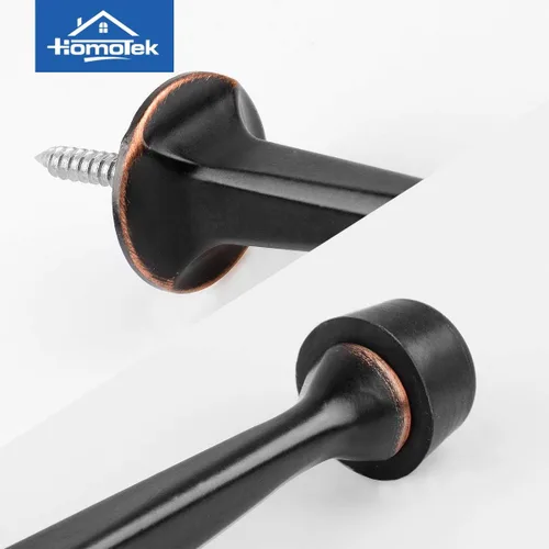 Miniatura 5 de HOMOTEK Paquete de 20 topes de puerta rígidos sólidos resistentes con punta de goma suave, tope de puerta fundido de zinc para proteger la pared