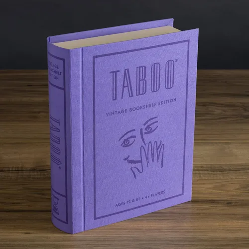 Miniatura 6 de WS Game Company Taboo Vintage Bookshelf Edition - Caja de libros envuelta en tela, juegos de mesa de adivinanzas para 4 o más jugadores, adultos