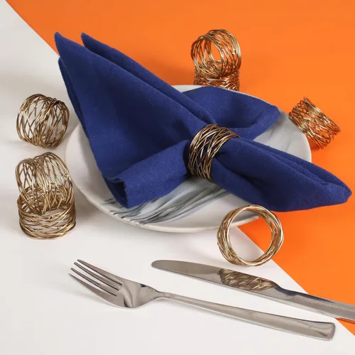Miniatura 2 de Servilleteros de hierro de metal duraderos para decoración de mesa, elegante accesorio de ajuste de mesa de metal, servilletero rústico para casa