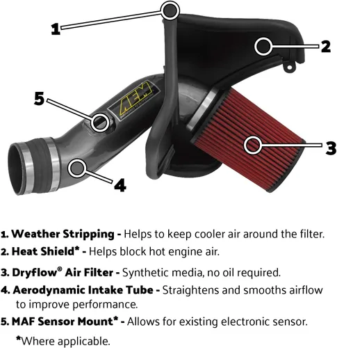 Miniatura 2 de AEM 24-6005C Gun Metal V2 Sistema de inducción