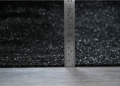Miniatura 7 de Garland Rug Alfombra de césped artificial de 5 pies x 8 pies, grande para interiores/exteriores, color negro - Negro exuberante, duradera y de bajo