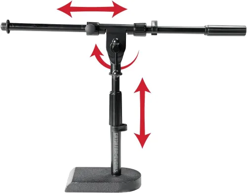 Miniatura 19 de Gator Frameworks Serie Rok-It Soporte Trípode Telescópico para Micrófono Ajustable con 32" a 62" de Altura y Brazo Extensible, Totalmente Plegable