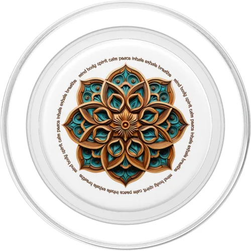 Miniatura 2 de Mandala #313 - Mind-Body-Spirit Yoga Art PopSockets MagSafe PopGrip for iPhone
