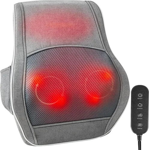 Brelley Almohada Masajeadora Shiatsu para Cuello y Espalda con Calor, Masaje de Amasamiento de Tejido Profundo, Masajeadores Eléctricos con Cabeza