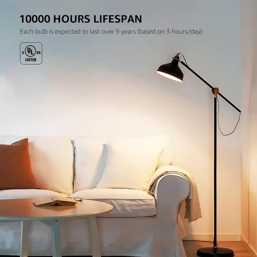 Miniatura 2 de LE Bombillas LED equivalentes a 60 W, 9 W, 800 lúmenes, no regulables, blanco cálido suave 2700 K, base media estándar A19 E26, 10000 horas de vida
