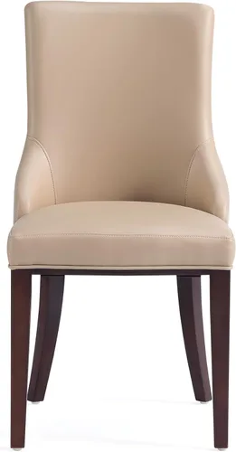Miniatura 10 de Manhattan Comfort Shubert - Silla de comedor moderna de terciopelo y piel sintética, diseño de doble tapicería sobre marco de madera de haya maciza
