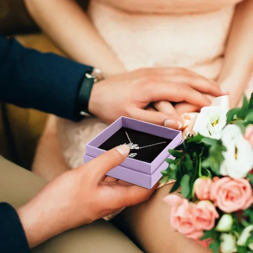Miniatura 34 de Caja de regalo, caja de regalo, caja de regalo, 12 cajas de regalo cuadradas de cartón para joyas, caja de regalo de papel de cartón relleno