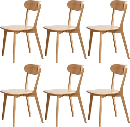 Miniatura 29 de Sillas de comedor 100% de madera de roble macizo, sillas de comedor modernas de mediados de siglo con cojín tapizado, sillas de cocina, comedor