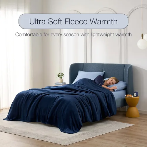 Miniatura 5 de CASUAL LIVING Manta de Vellón Tamaño King/Cal King Esponjosa, Suave, Cálida, Acogedora, Mantas de Cama para Decoración de Dormitorio, Felpa, Gruesa