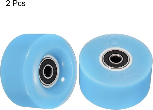 Miniatura 3 de PATIKIL Roller Skate Wheels with Bearings, Quad Skate Replacement for Double Row Skate Skateboard Indoor or Outdoor Azul/claro