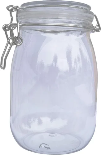 Miniatura 5 de FixtureDisplays® Cierre de alambre PET Jar 25.4 fl oz Spice Jar Seal Pintura Aceite Almacenamiento Tarro Contenedor Cerradura 18615-750ML-NPF