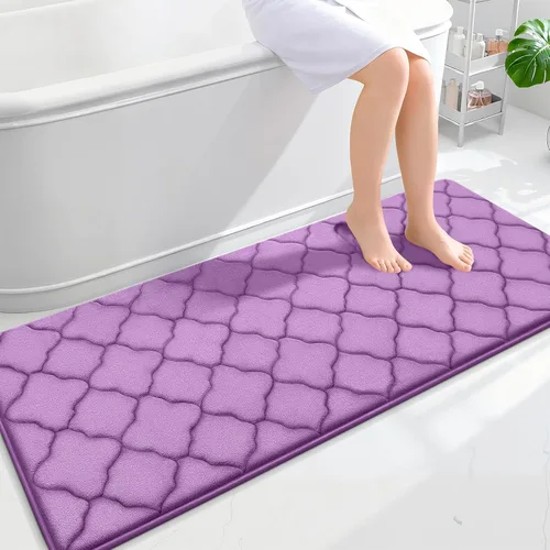 Miniatura 121 de OLANLY Alfombra de Baño de Espuma Viscoelástica de 24 x 16 pulgadas, Ultra Suave y Absorbente, Alfombras de Baño Antideslizantes, Cómodas, Lavables