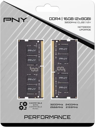Miniatura 7 de PNY Performance 16GB (2x8GB) DDR4 DRAM 3200MHz (PC4-25600) CL22 (Compatible con 2933MHz, 2666MHz, 2400MHz o 2133MHz) 1.2V Kit de memoria