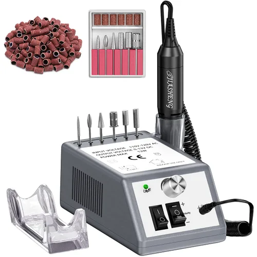 Miniatura 18 de JIASHENG Taladro de uñas profesional, 20000 rpm, máquina de taladro eléctrico de uñas, lima de uñas electrónica, para uñas acrílicas, uñas de gel