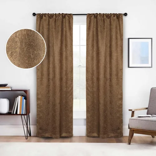 Miniatura 22 de BLUENILEMILLS Paneles de cortinas opacas para oscurecer la habitación con bolsillo para barra, cortinas perfectas para ventanas de cocina, Beige
