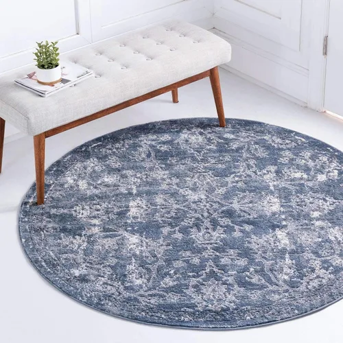 Miniatura 15 de Unique Loom Portland Collection - Alfombra Albany (2 pies 2 pulgadas x 8 pies, color azul/gris)