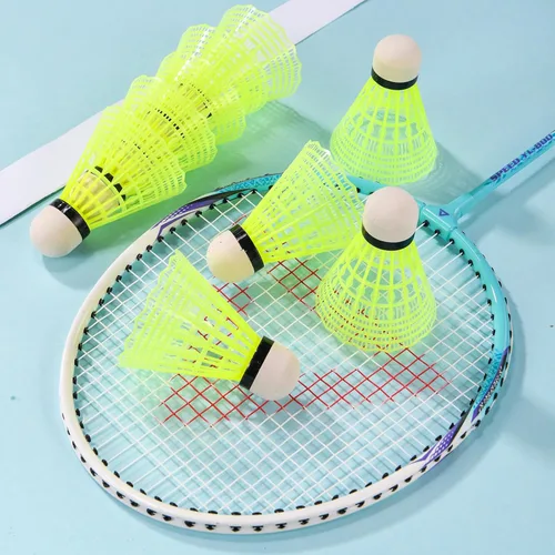 Miniatura 4 de ZIYIZE Paquete de 12 bolas de bádminton de nailon con gran estabilidad y durabilidad, volante para deportes de interior y exterior, entrenamiento