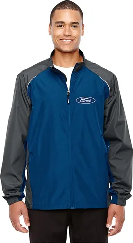 JH DESIGN GROUP Chaqueta cortavientos ligera de nailon con logotipo Ford para hombre