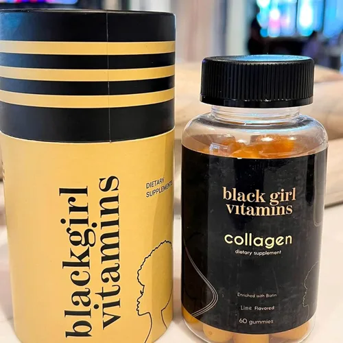 Miniatura 5 de Black Girl Vitamins - Gomitas de colágeno para el soporte del cabello, la piel y las uñas, con vitamina C, vitamina E y biotina, sin gluten, (lima)