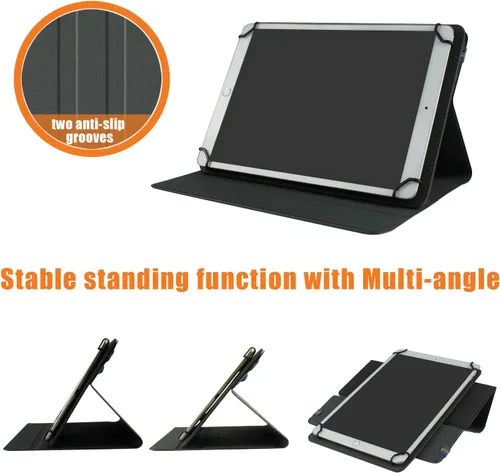 Miniatura 4 de Funda universal giratoria para tablet de 9 pulgadas de 10 pulgadas, funda protectora universal para Negro