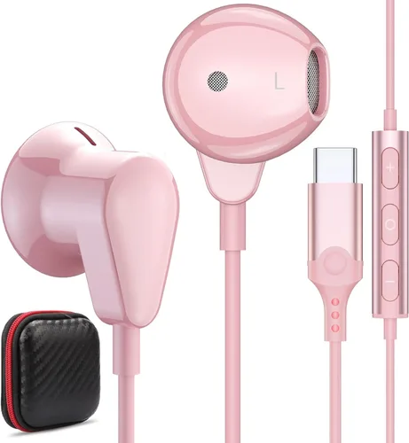 Miniatura 11 de ACAGET Auriculares USB tipo C para Samsung Galaxy S26 Ultra S25 S24 FE S23 S22 Z Fold 6 Flip 5 Auriculares estéreo de alta fidelidad con micrófono