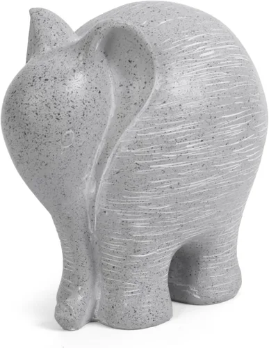 Miniatura 8 de Estatua de elefante hecha a mano de resina – Escultura de decoración del hogar de 5.5 pulgadas de alto para estantería, oficina, escritorio, regalo