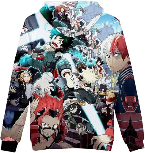 Miniatura 5 de CHLOBLOM Boku No Hero Academia - Sudadera con capucha 3D
