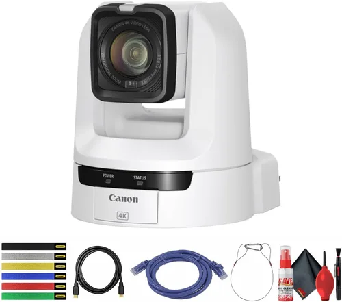Miniatura 13 de Canon Cámara CR-N100 4K NDI PTZ con zoom de 20x (negro satinado) (6527C001) + cable HDMI + 6 bridas de cable de colores surtidos + cable de red +