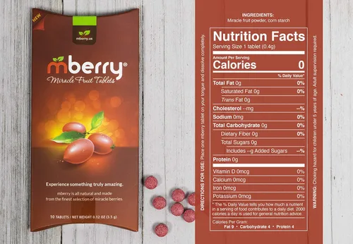 Miniatura 6 de mberry, pastillas Miracle Fruit, 10 unidades (paquete por 2)