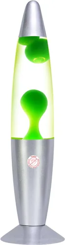 Miniatura 7 de Vanful Lámparas de magma verde con líquido azul para adultos y niños, lámpara de purpurina de 13 pulgadas con base plateada, lámpara de movimiento