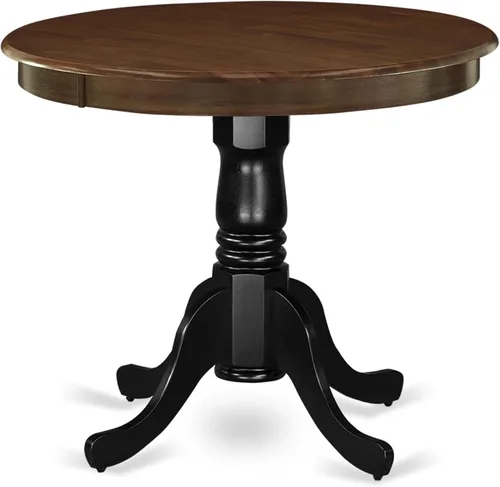 Miniatura 22 de East West Furniture AMT-ABC-TP - Mesa de cocina moderna y antigua, mesa de comedor redonda con base de pedestal, 36 x 36 pulgadas, crema