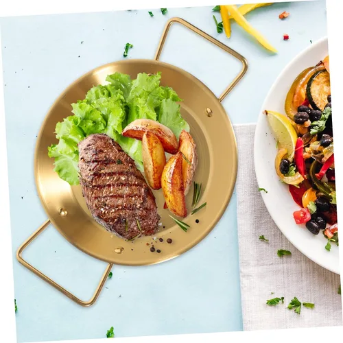 Miniatura 7 de OUNONA Tapa de olla para sartén de acero inoxidable, sartén binaural, antiadherente, construcción resistente, ahorra energía, perfecta para pasta