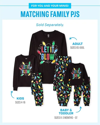Miniatura 3 de The Children's Place Pijama de Navidad unisex para bebé, algodón