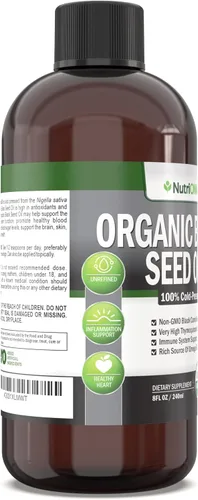 Miniatura 5 de Aceite de semilla negra orgánico – Aceite de semilla de comino negro orgánico certificado por USDA – Alto contenido de timoquinona – Sin OMG
