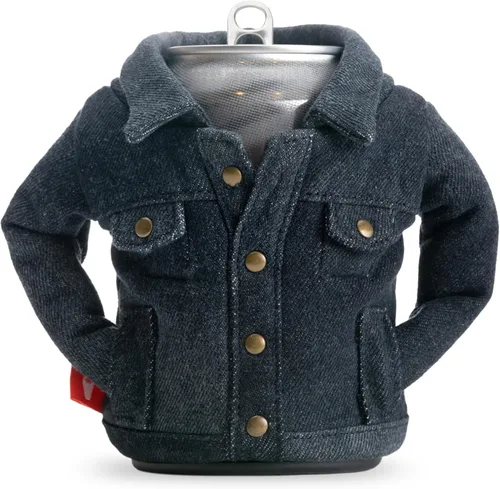 Miniatura 11 de Puffin - The Denim Vest - Enfriador de latas aislado de 12 oz I Aislante de botellas de cerveza y latas de refrescos, mantiene las bebidas y bebidas