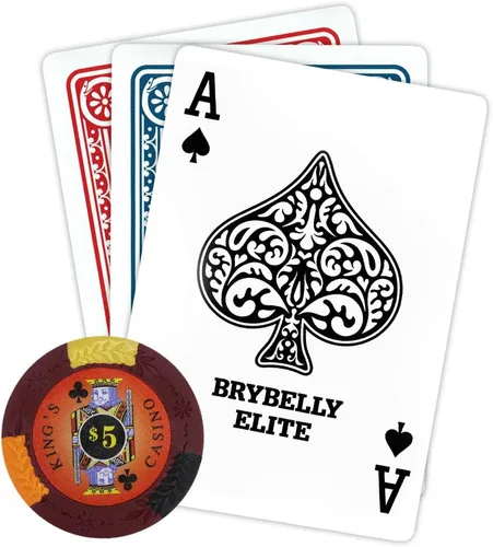Miniatura 3 de Brybelly King's Casino Premium - Fichas de póquer de 0.49 oz, compuesto de arcilla pesada – Paquete de 50 Rojo ($5 Red)