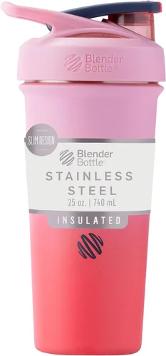 Miniatura 10 de BlenderBottle Sport - Botella aislada de acero inoxidable con batidor de alambre, 24 onzas, color bosque – Batidos de proteína e hidratación