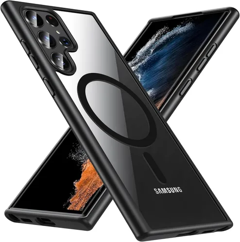 Miniatura 20 de Hensinple Funda Magnética para Samsung Galaxy S22, Funda para Teléfono Galaxy S22 [Compatible con MagSafe], Cubierta Magnética Transparente