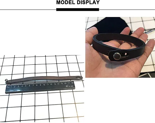 Miniatura 5 de Pulsera de cuero genuino para hombre, hecha a mano, ajustable, estilo punk, pulsera de cuero para hombres