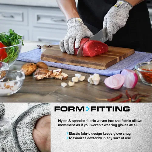 Miniatura 3 de Glove Station Guantes de corte ultra duraderos de la serie resistentes a los cortes, guantes de corte para chefs, barbacoa y cocina, protección