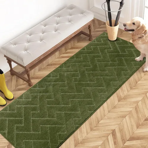 Miniatura 36 de PURRUGS Alfombra de fácil cuidado de 6 x 9 pies, antideslizante, lavable a máquina, tapete para puerta de perro, resistente a las manchas